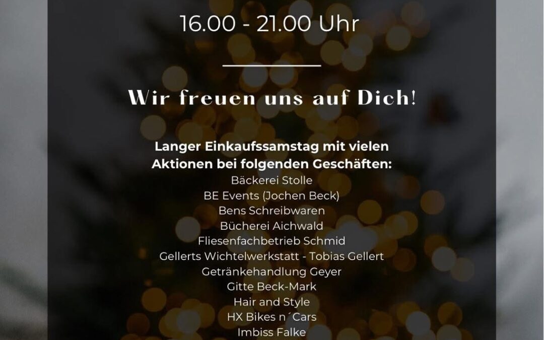 Novemberlichter in Aichwald – besucht uns in unsren Räumlichkeiten!